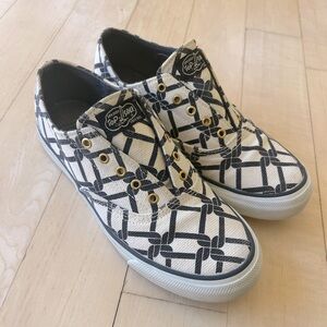 Women’s Milly for Sperry Top Sider Shoes - Navy Blue Link Pattern